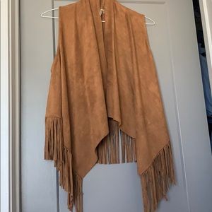 Brown Suede Shawl